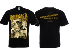 T-Hemd - Afrikakorps - ritterlich im Kriege - schwarz