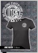 Frauen T-Shirt - One Family - One Faith - Girly schwarz