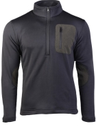 ZIP-PULLOVER - THERMO-FLEECE - schwarz