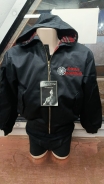Harrington Jacke - bestickt - Division Deutschland - mit Kapuze - schwarz