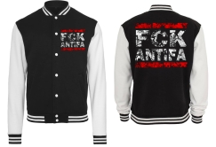 College Jacke - schwarz/weiß - FCK ANTIFA - Motiv 10