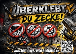 Überklebt du Zecke - Aufkleber