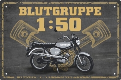 Blechschild - Blutgruppe 1:50 - BS864 (472)