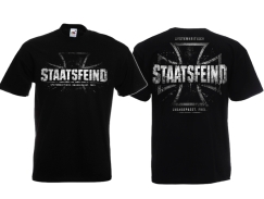 Frauen T-Shirt - Staatsfeind - systemkritisch - unangepasst - frei - schwarz
