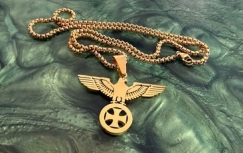 Halskette - Reichsadler mit EK - goldene Optik -35 -