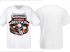 T-Hemd - Gassenhauer - Blutgruppe Deutsch - SWR - weiß