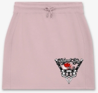 Frauen - Rock - kurz - Krawallgirl - Motiv 3-2 - sueded miami pink