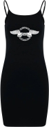 Kleid - Stretch Jersey Slim Dress - Sleipnir - Engel leben ewig - Rebellen sterben jung - schwarz