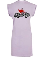 Kleid - Turtle Extended Shoulder Dress - Krawallgirl - Motiv 3-1 - lilac
