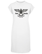 Kleid - Turtle Extended Shoulder Dress - Anti Antifa - Adler mit Schlagring - weiß