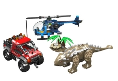 Bausatz - Mould King - 29004 - Ankylosaurus Helicopter & Off-Road Camp Dino Egg