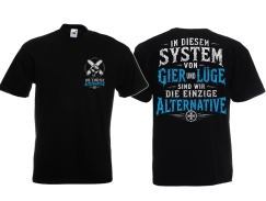 T-Hemd - Alternative - Motiv 2 - schwarz/blau