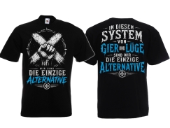 T-Hemd - Alternative - Motiv 1 - schwarz/blau