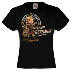 Kinder T-Shirt - Kleine Germanin - Motiv 3 - schwarz