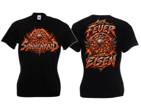 Frauen T-Shirt - Sonnenrad - Aus Feuer und Eisen - schwarz