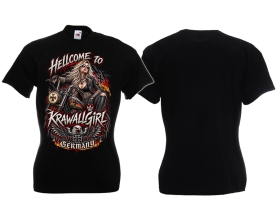 Frauen T-Shirt - Krawallgirl - Hellcome to Germany - Biker
