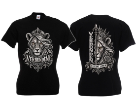 Partner T-Shirt - Eiserne Löwein - Eisern Verbunden - schwarz