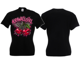 Frauen T-Shirt - Krawallgirl - Kirschen