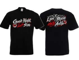 T-Hemd - Good Night Left Side - Love Music - Hate Antifa