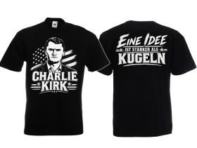 Frauen T-Shirt - Charlie Kirk - Eine Idee ist stärker als Kugeln