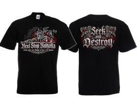T-Hemd - Next Stop Valhalla - Motiv 1 - schwarz