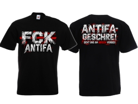 Frauen T-Shirt - FCK Antifa - Antifa Geschrei - geht uns am Arsch vorbei