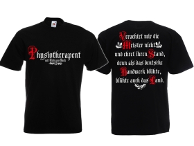 T-Hemd - Physiotherapeut - Mit Leib und Seele - schwarz