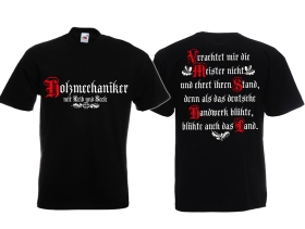 T-Hemd - Holzmechaniker - Mit Leib und Seele - schwarz