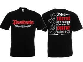 Frauen T-Shirt - Postbotin - schwarz