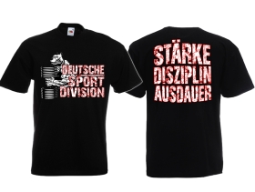 T-Hemd - Deutsche Sport Division - Stärke - Disziplin - Ausdauer