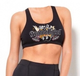 Frauen Sport-Top - Krawallgirl - Motiv 2 - schwarz+++Einzelstück+++